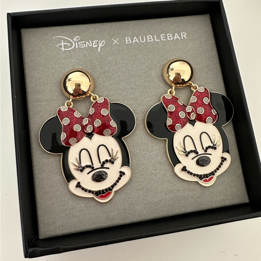 Disney x Bauble Bar Minnie Mouse Earrings - Brand New with Box